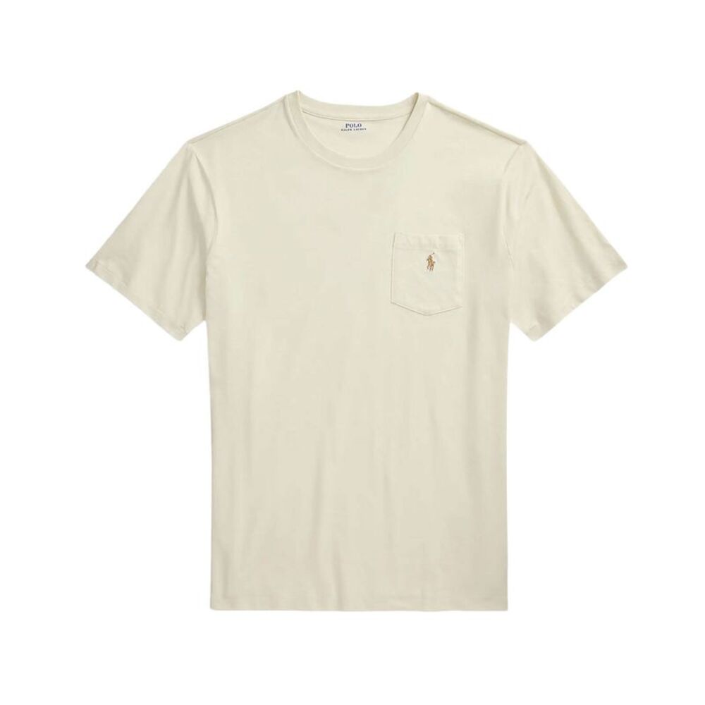 Polo Ralph Lauren Mens Classic Fit Jersey Pocket T-Shirt XXL Parchment Cream